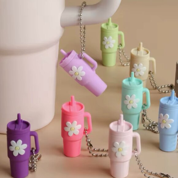 Miniature Colorful Tumbler Keychains: Vibrant & Fun Accessory for Every Occasion - Picture 1 of 11